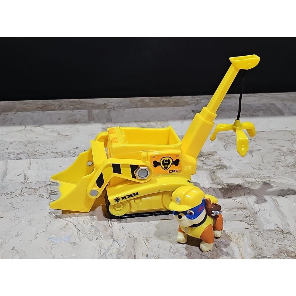 Paw Patrol Rubble Ultimate Rescue Bulldozer Yellow Construction Vehicle Figure